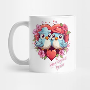 Valentines winged serenade of love birds Mug